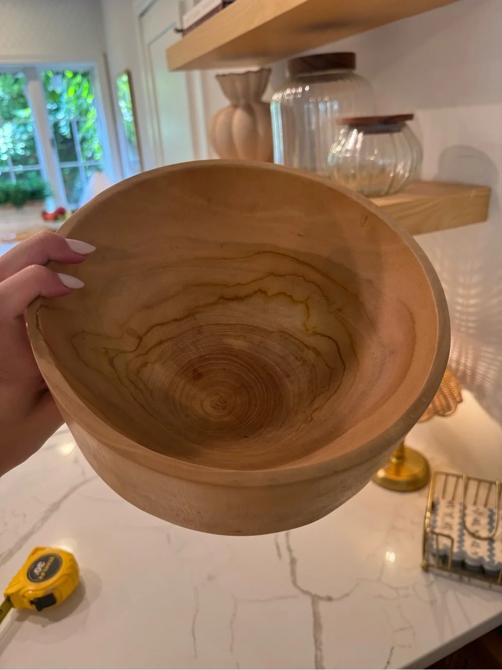 Natural Wooden  Bowl - Warm Brown